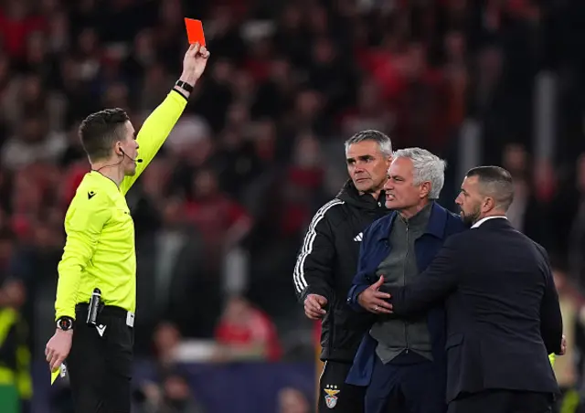 Jose Mourinho red card