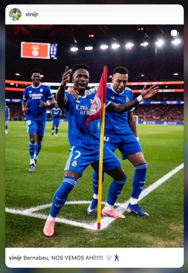 Vinicius Junior Instagram post