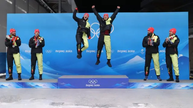 Two-man bobsleigh podium in Beijing