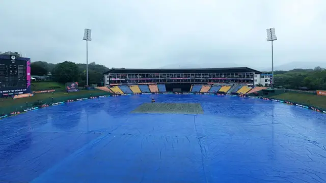 The covers are on at the Pellekele Cricket Ground