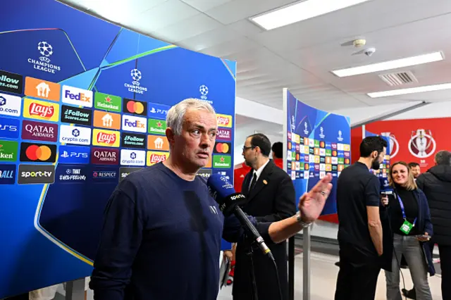 Jose Mourinho, Head Coach of Benfica, gestures