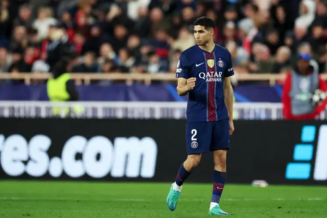 Achraf Hakimi celebrates