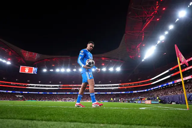 : Trent Alexander-Arnold of Real Madrid prepares to take a corner