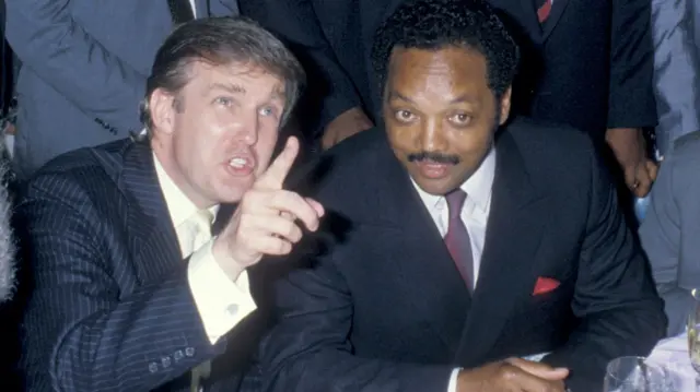 Trump and JacksonMike at Tyson vs Michael Spinks Fight at Trump Plaza - June 27, 1988