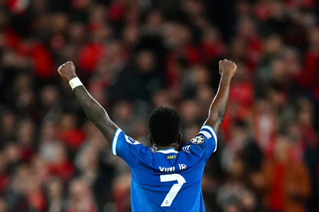 Vinicius Junior of Real Madrid celebrates