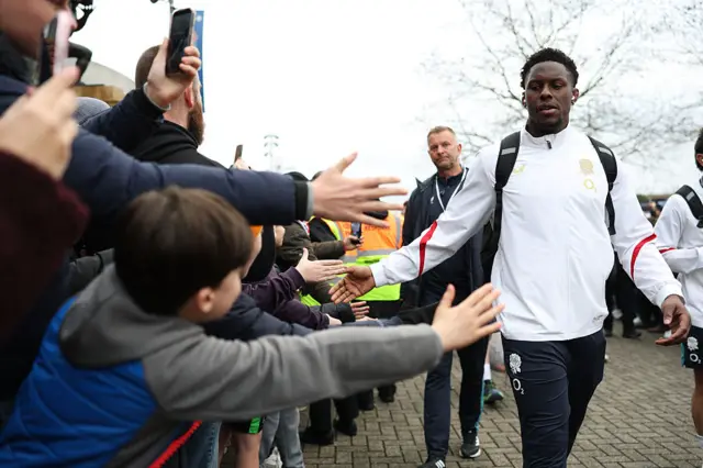 Maro Itoje greets fans