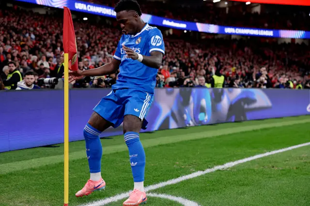 Vinicius Junior of Real Madrid celebrates