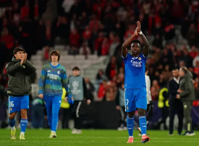 Vinicius Junior of Real Madrid C.F. celebrates