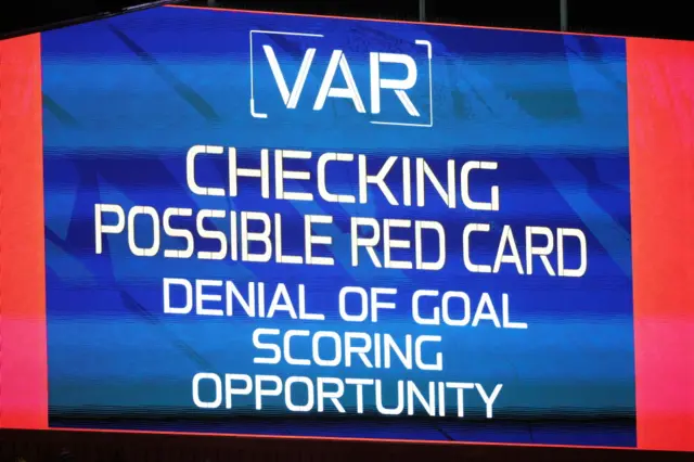 The VAR screen has been busy this evening