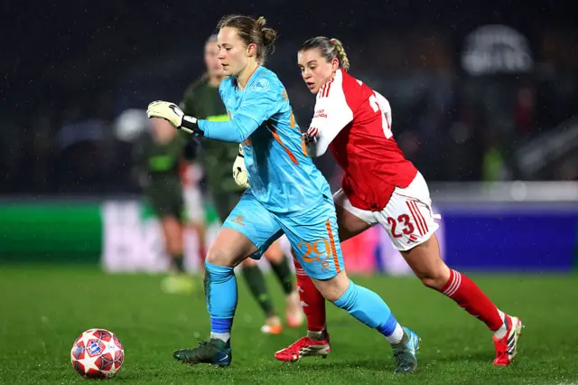 Russo closes down the visiting keeper
