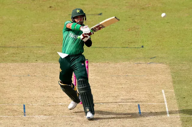 Sahibzada Farhan of Pakistan bats