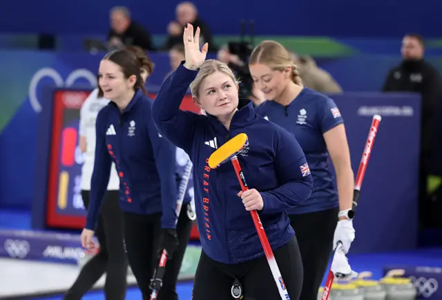 Sophie Jackson of Team Great Britain acknowledges the fans