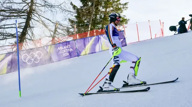 Germany's Lena Duerr skis out