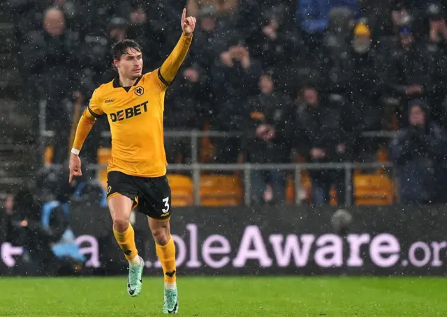 Wolverhampton Wanderers' Hugo Bueno celebrates