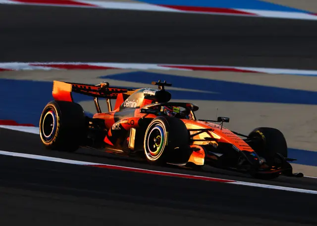 Oscar Piastri during testing in Bahrain