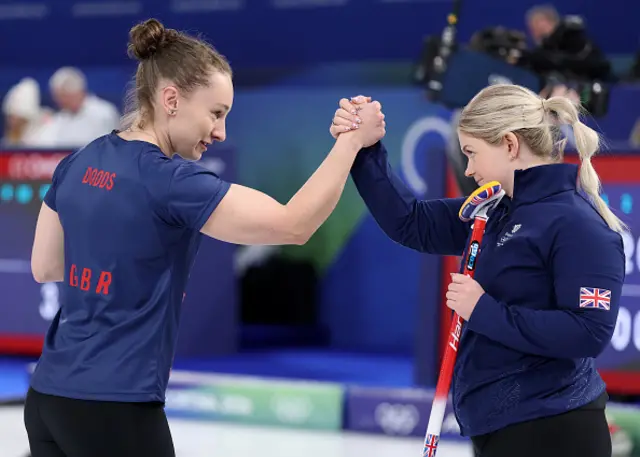 Jennifer Dodds of Team Great Britain celebrates victory