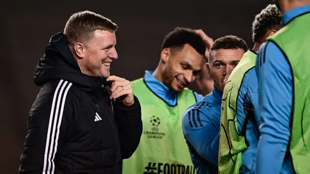 Eddie Howe and his Newcastle United players