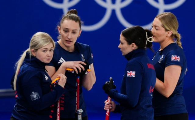 Great Britain's Sophie Jackson, Jennifer Dodds, Rebecca Morrison and Sophie Sinclair following the Women's Curling match against the Italy