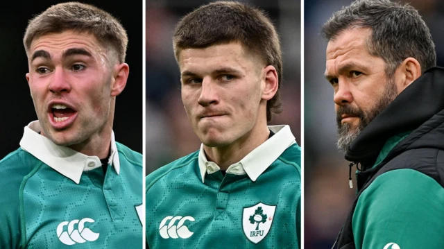 Jack Crowley, Sam Prendergast and Andy Farrell