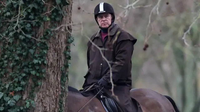 Andrew pictured horseriding