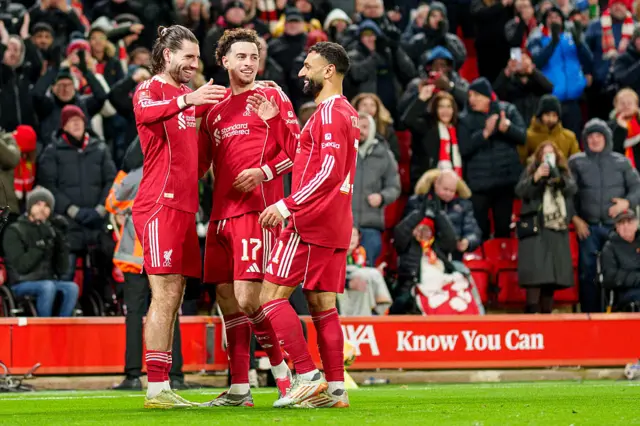 Dominik Szoboszlai celebrates.