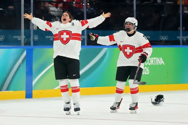 Alina Mullerof Team Switzerland celebrates