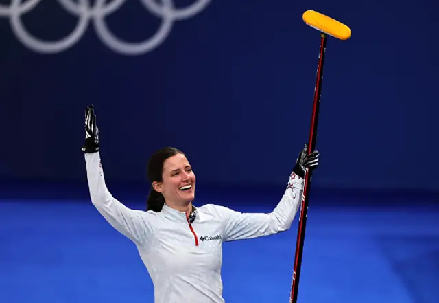 Tara Peterson of Team United States celebrates
