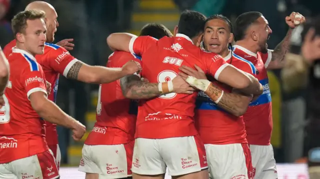 Hull KR celebrate try