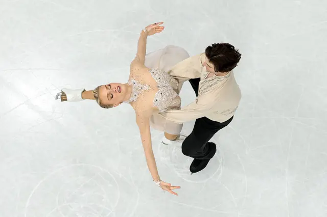 British figure skaters Phebe Bekker and James Hernandez