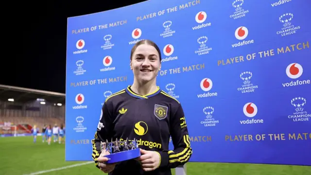 Jess Park poses with the POTM trophy