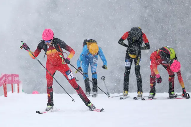 Spain's Oriol Cardona Coll leads the way in his heat