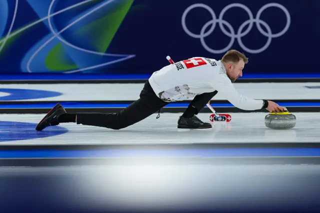 Switzerland's Yannick Schwaller delivers the stone