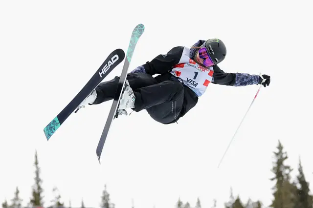 Zoe Atkin of Great Britain competes in the Women's Freeski Halfpipe Final