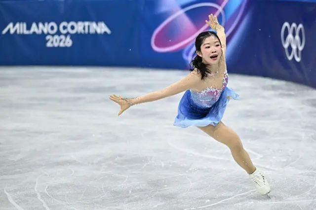 Japan's Ami Nakai competes in the figure skating