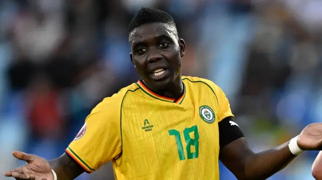 Marvelous Nakamba in action for Zimbabwe at Afcon