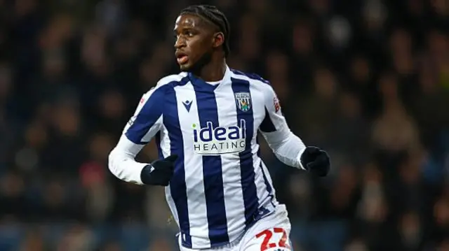 Sam Iling-Junior running with the ball while playing for West Brom