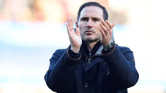 Coventry boss Frank Lampard claps supporters