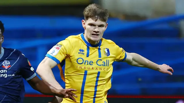 Kyle McAdam in action for Mansfield
