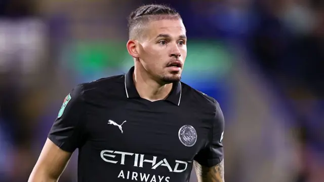 Kalvin Phillips in action for Manchester City