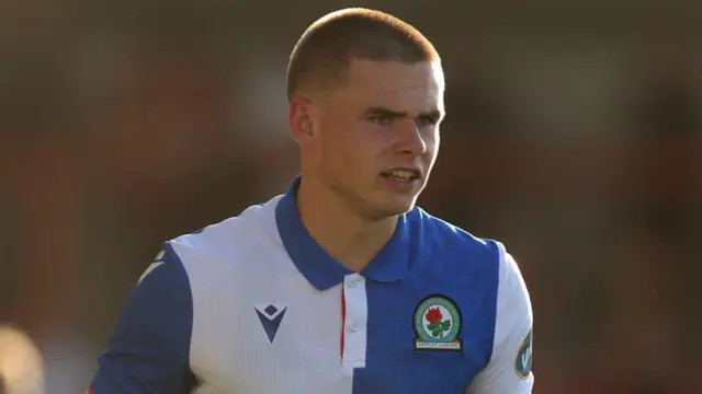 Jake Batty in action for Blackburn under-21s