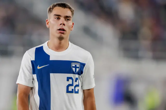 Leo Walta in action for Finland