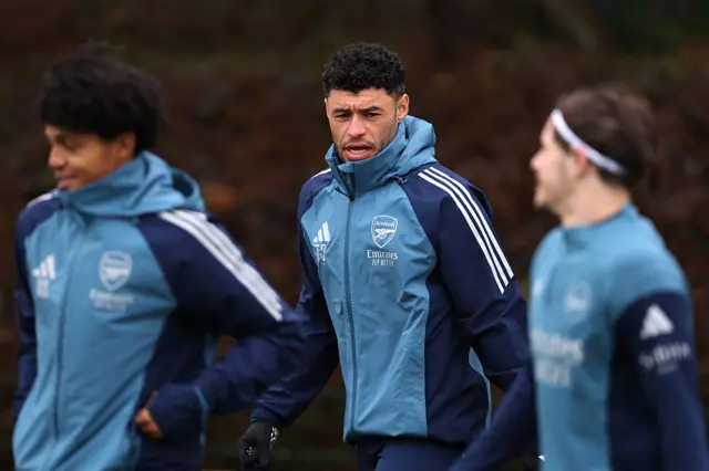 Oxlade-Chamberlain in Arsenal training last week