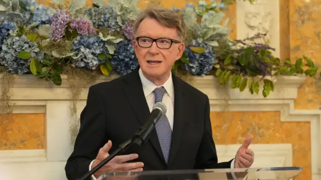 Peter Mandelson in Washington in 2025