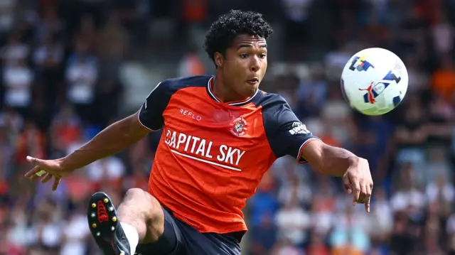 Reuell Walters in action for Luton