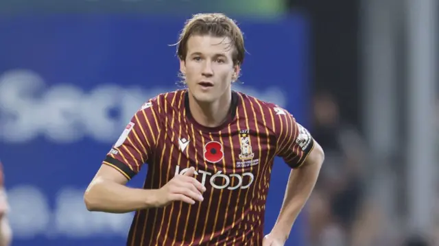 Tommy Leigh in action for Bradford