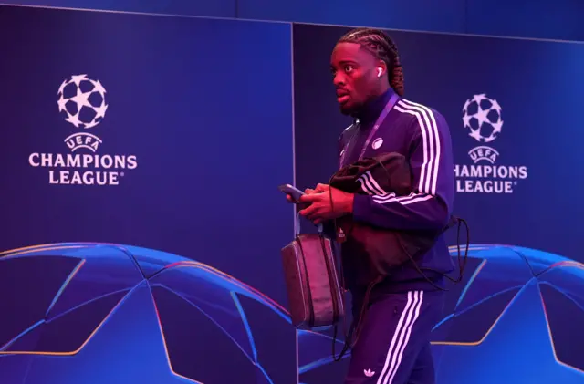 Munashe Garananga before a Champions League match