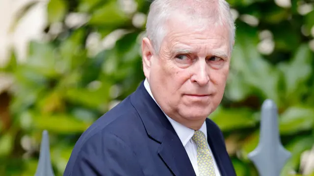 Andrew attends the traditional Easter Sunday Mattins Service at St George's Chapel, Windsor Castle on April 20, 2025 in Windsor, England