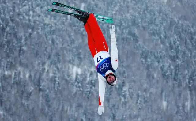 Victor Primeau of Canada in action during the Men's Aerials