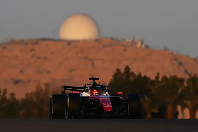 Charles Leclerc during testing in Bahrain