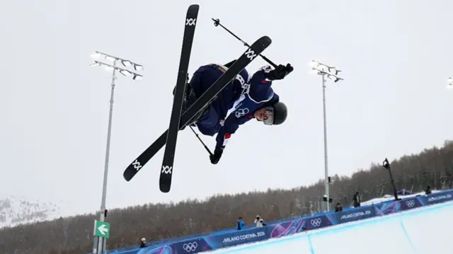 Skier in action